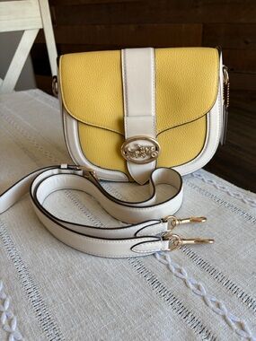 Coach Georgie Saddlebag crossbody in pebble leather